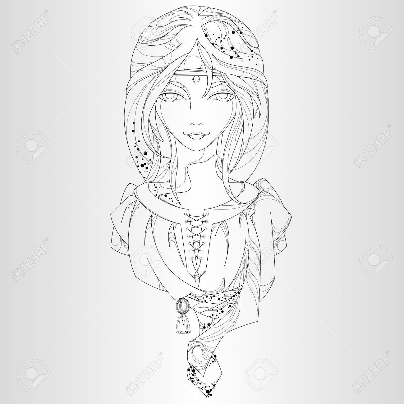 神秘的な魔女 北欧の女の子 の写真素材 画像素材 Image