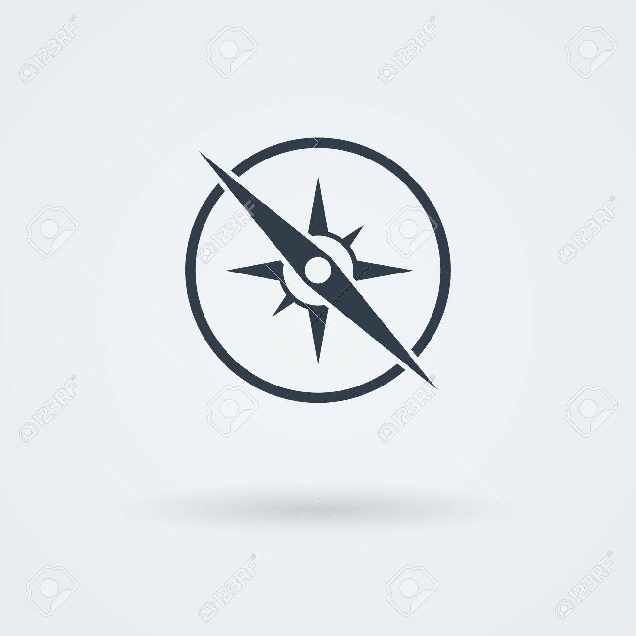 Vector Boussole Icone Pictogramme Bouton Clip Art Libres De Droits Vecteurs Et Illustration Image