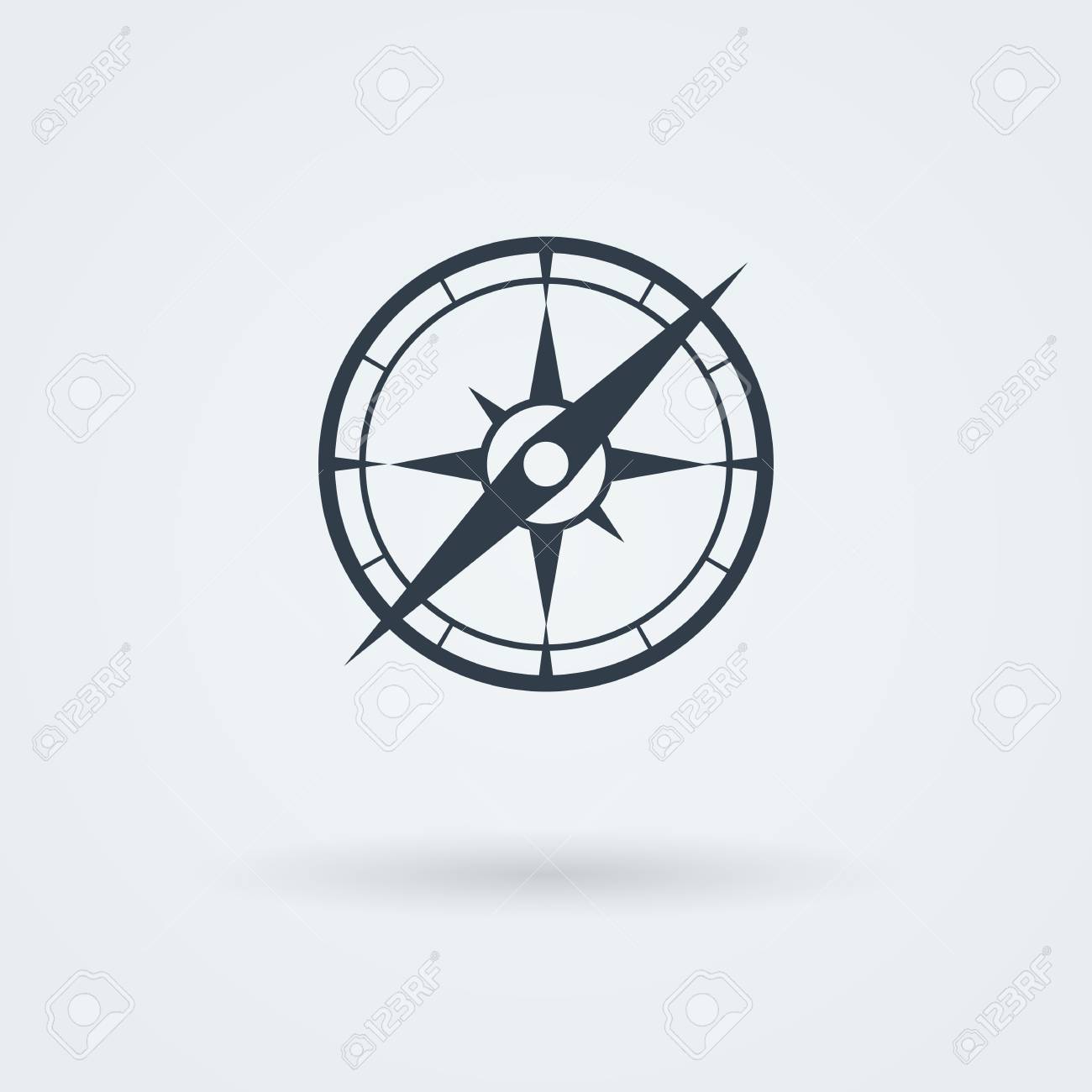 Vector Boussole Icone Pictogramme Bouton Clip Art Libres De Droits Vecteurs Et Illustration Image