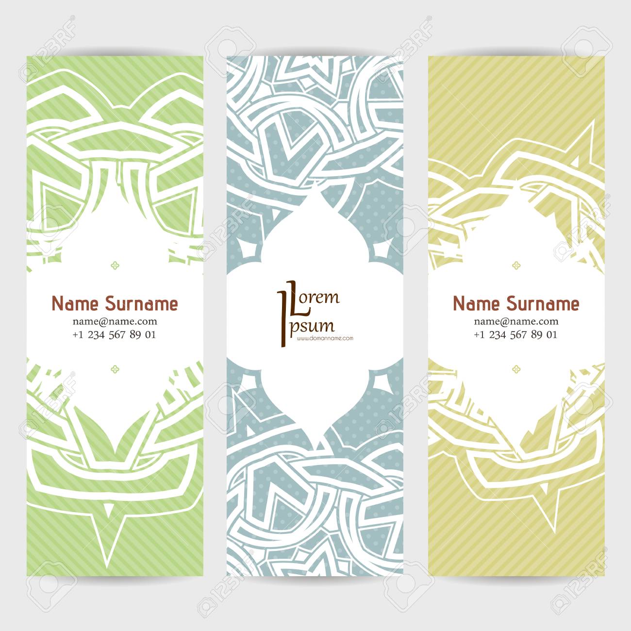 set of vector design templates brochures in random colorful