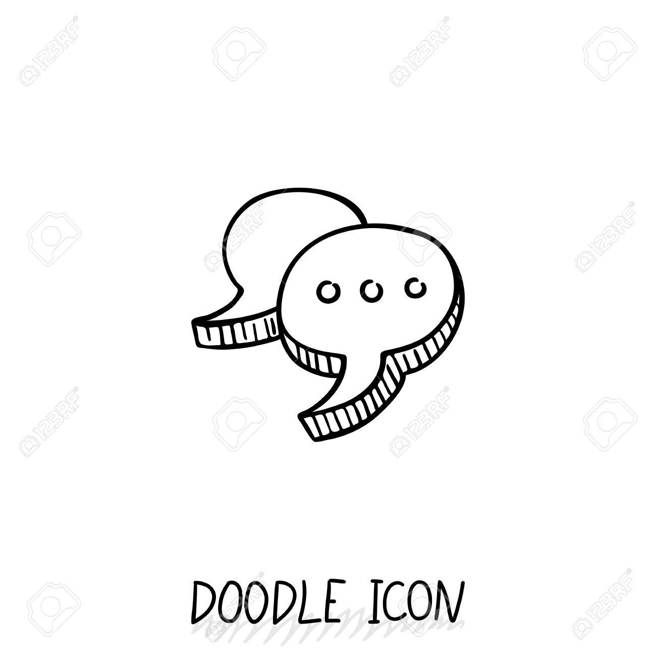落書きチャット アイコン 漫画の吹き出し メッセージ 投稿 Sms クラウド のイラスト素材 ベクタ Image