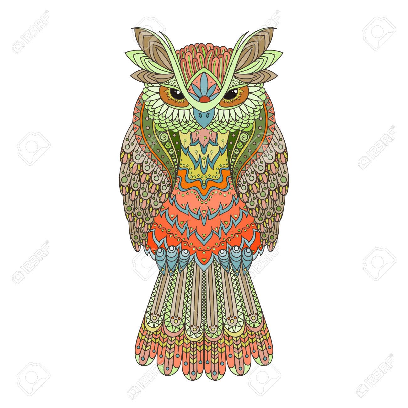 ベクトル Zentangle フクロウのイラスト 華やかな模様の鳥です 画像着色 印刷のシンボル のイラスト素材 ベクタ Image 5774 ベクトル Zentangle フクロウのイラスト 華やかな模様の鳥です 画像着色 印刷のシンボル のイラスト素材 ベクタ Image 5774