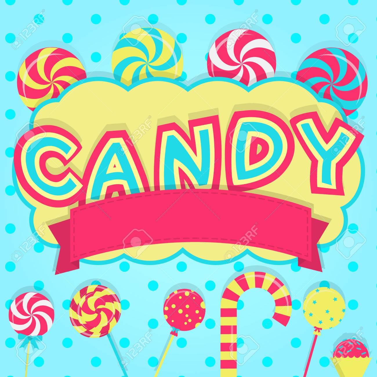 Word の Candy テキストの挿入のリボン付き いくつかのお菓子やキャンディー のイラスト素材 ベクタ Image Word の Candy テキストの挿入のリボン付き いくつかのお菓子やキャンディー のイラスト素材 ベクタ Image