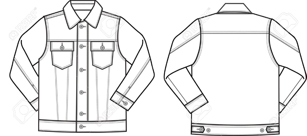 男性のデニム ジャケット のイラスト素材 ベクタ Image