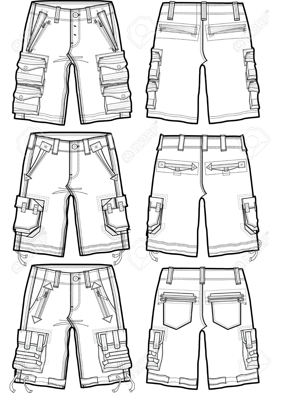 Cargo shorts drawing Clearance