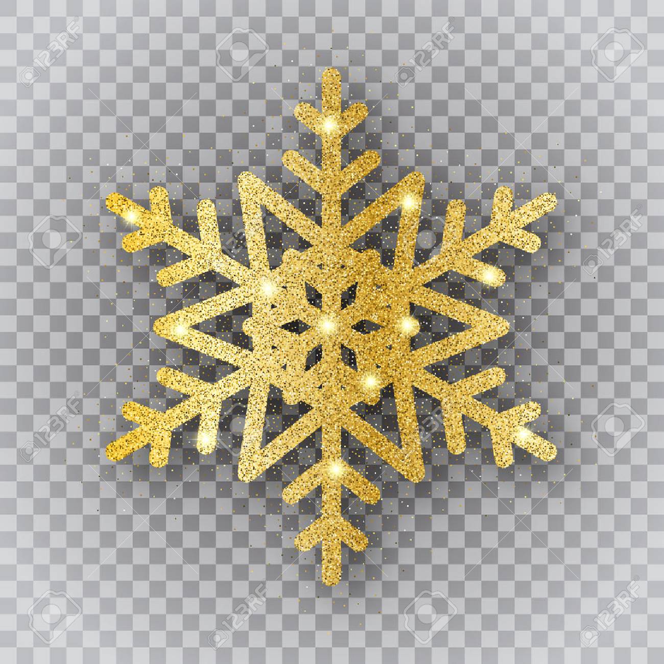 Shine Golden Snowflake With Gold Glitter Texture And Sparkle On Transparent Background Christmas New Year Golden Glittering Ornament Vector Isolated Icon Royalty Free Cliparts Vectors And Stock Illustration Image 67914113