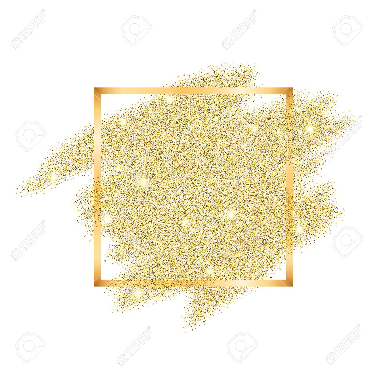 golden glitter template for shop banner poster certificate