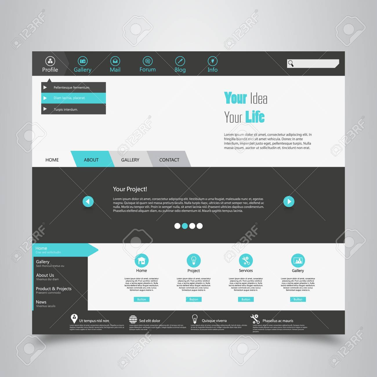 design of the menu for a website creative web design royalty free website menu design