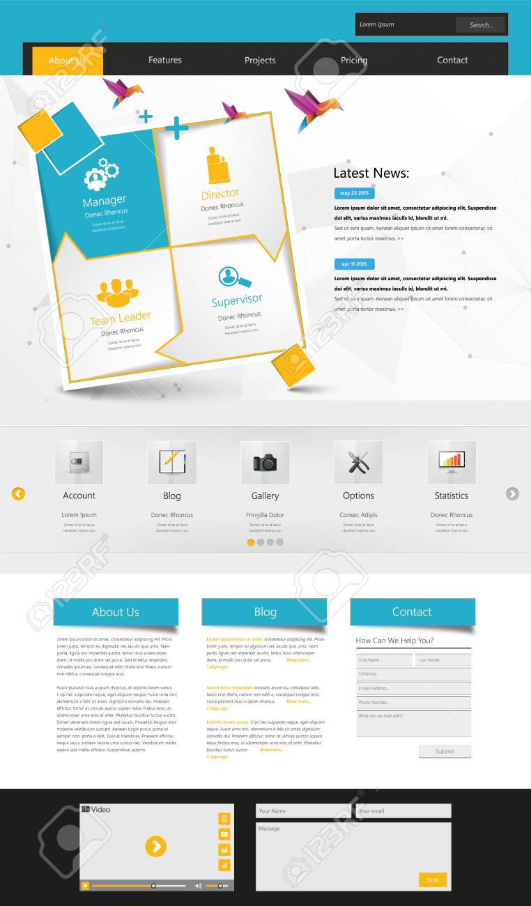 ウェブサイト テンプレートのベクター イラストです のイラスト素材 ベクタ Image