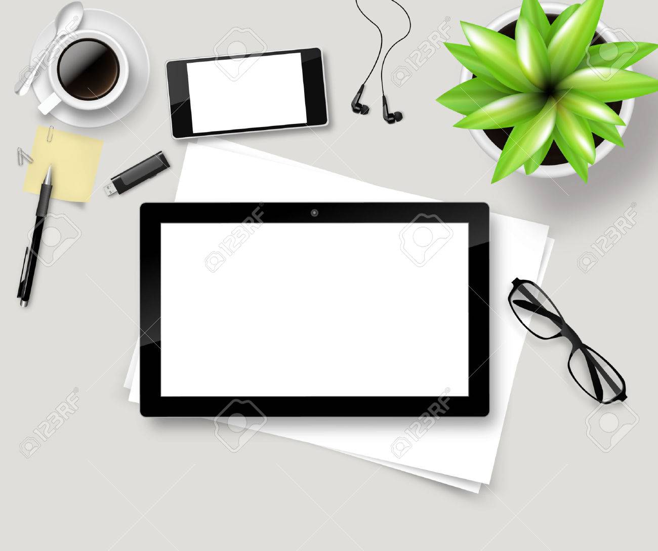 Desk Top View contemporary computer desk top view tidy desktop and work tools Desk Top View contemporary computer desk top view tidy desktop and work tools