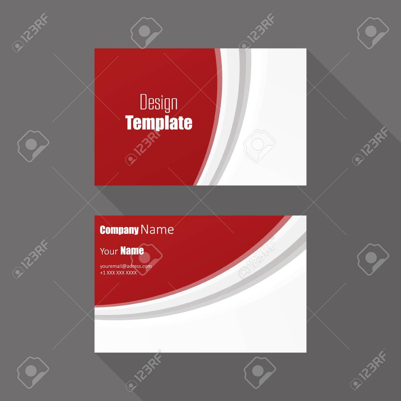business card with red wave vector background royalty free cliparts