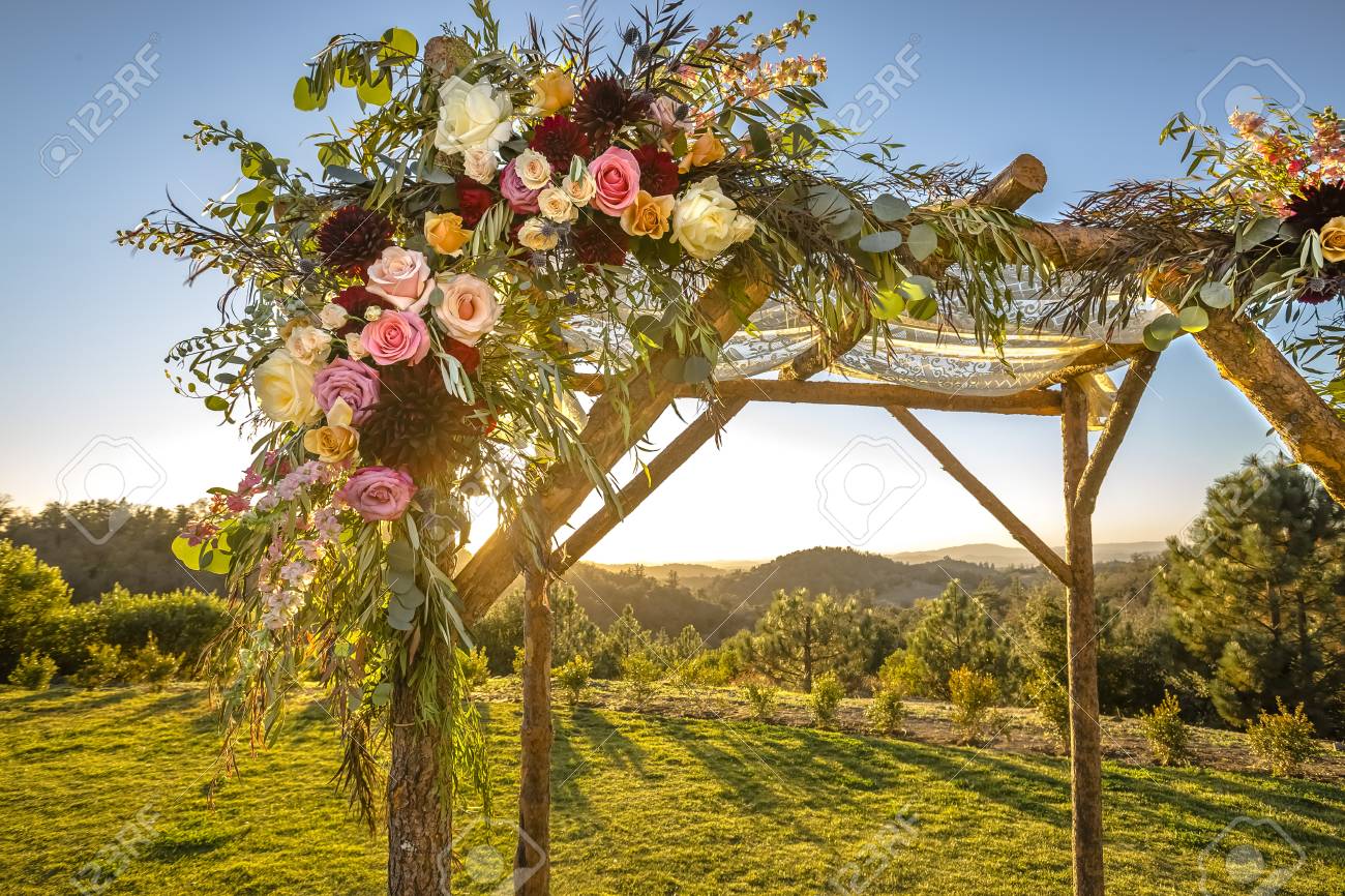 Jewish Traditions Wedding Ceremony Wedding Canopy Chuppah Or Huppah Decorated With Flowers Stock Photo Picture And Royalty Free Image Image 92212907