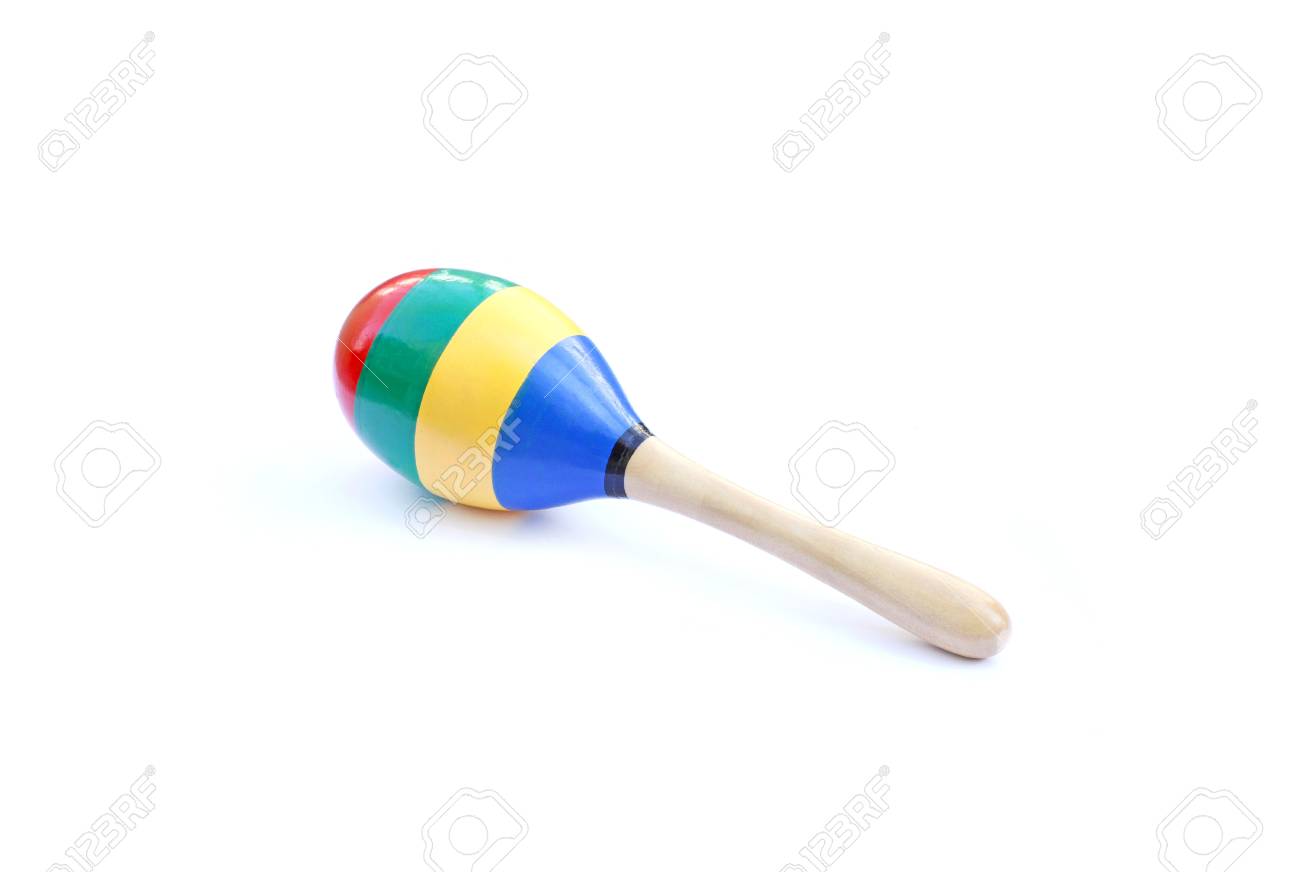 colorful maracas isolated on white background stock photo picture