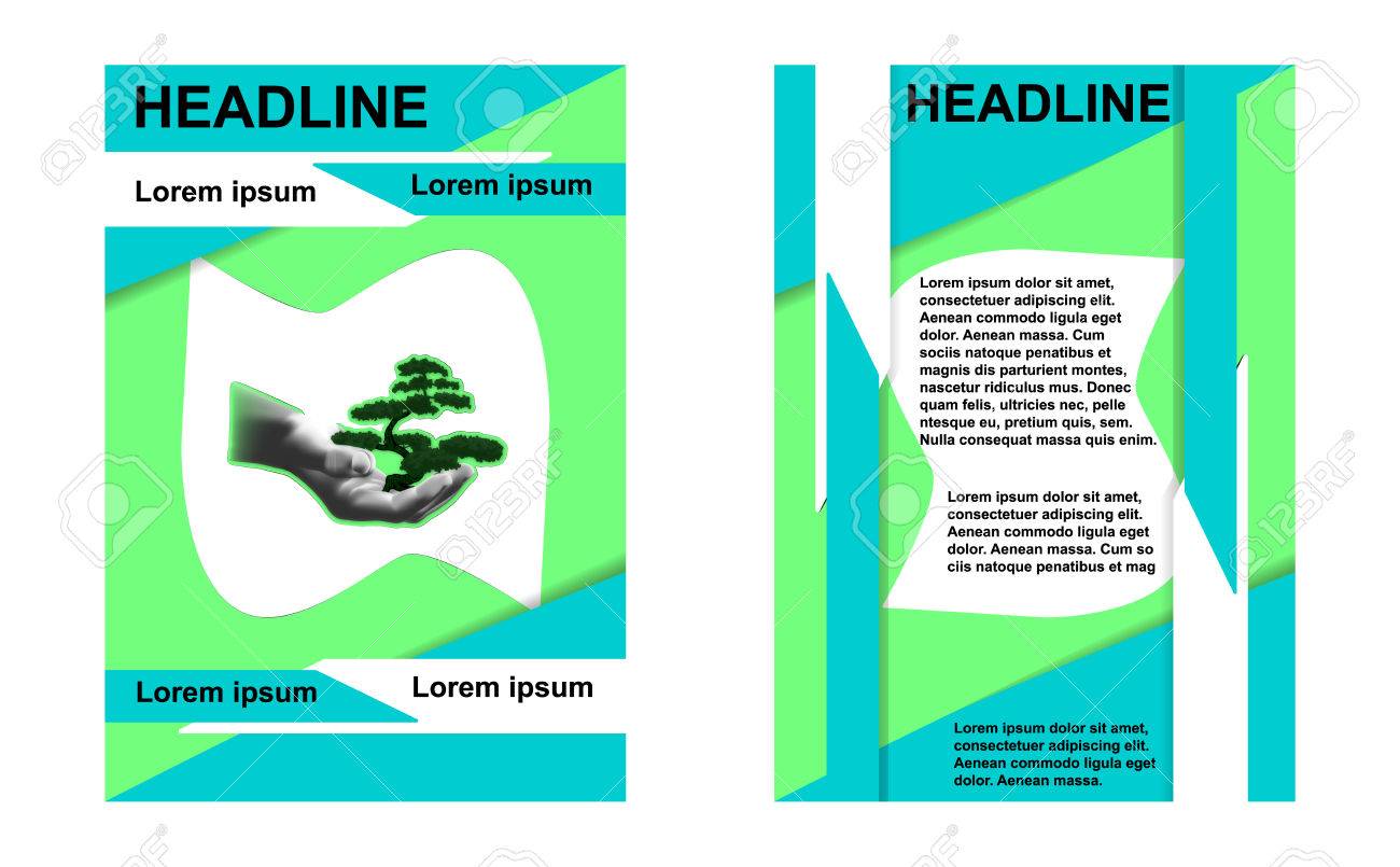 illustration of a template sample brochures ecology place for