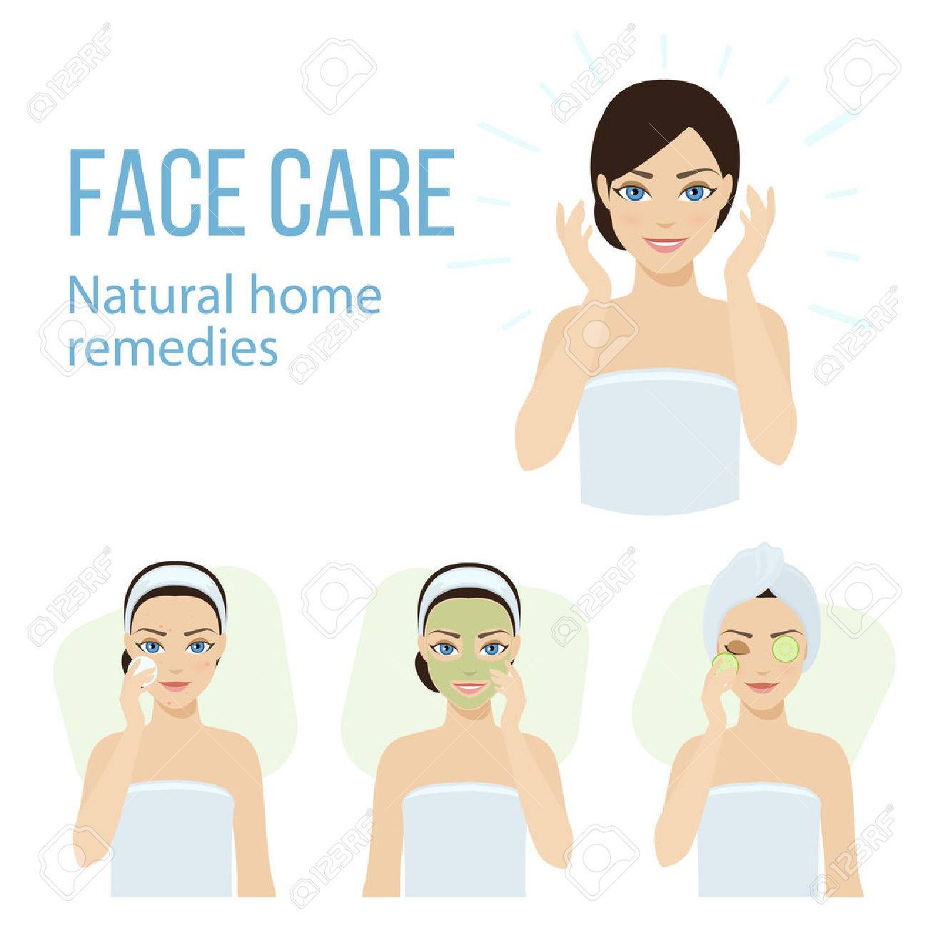 Set of face skin care with natural home remedies. - 60173182 Set of face skin care with natural home remedies. - 60173182