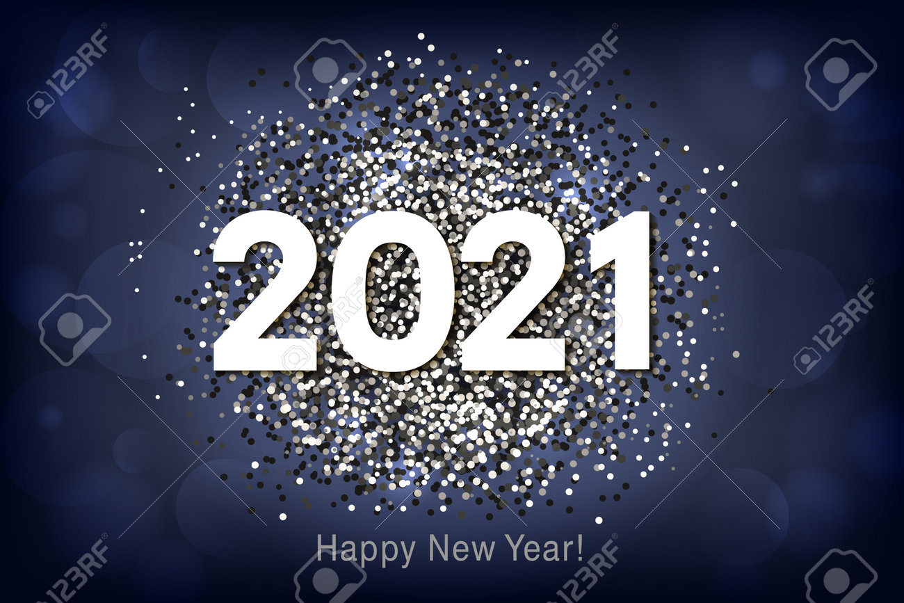 Happy New Year 2021 background with multicolored glitter and confetti. Vector - 161156595 Happy New Year 2021 background with multicolored glitter and confetti. Vector - 161156595