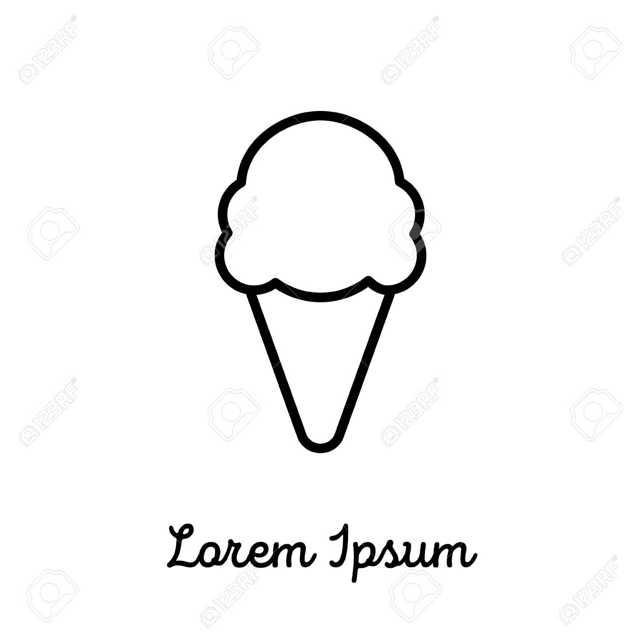 Eis Icon Oder Logo In Der Modernen Linienstil Hochwertiges Schwarze Kontur Piktogramm Fur Website Design Und Mobile Anwendungen Vektor Illustration Auf Einem Weissen Hintergrund Lizenzfrei Nutzbare Vektorgrafiken Clip Arts Illustrationen Image