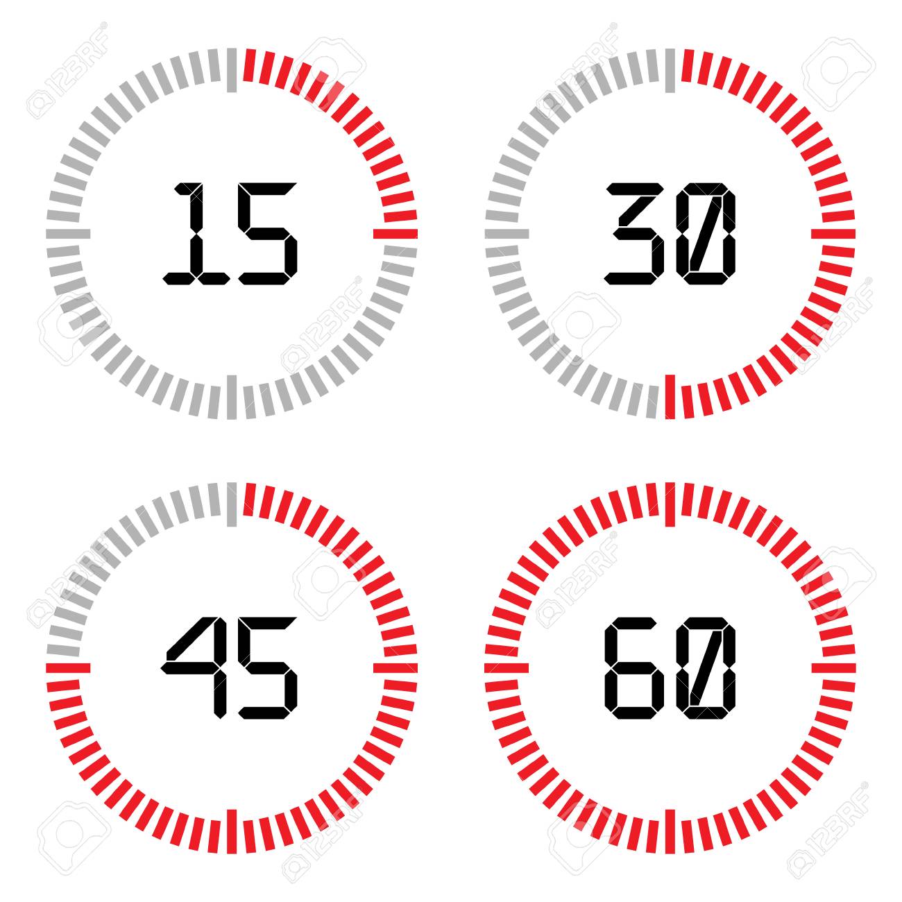 countdown timer with fifteen minutes interval in modern style countdown timer minutes
