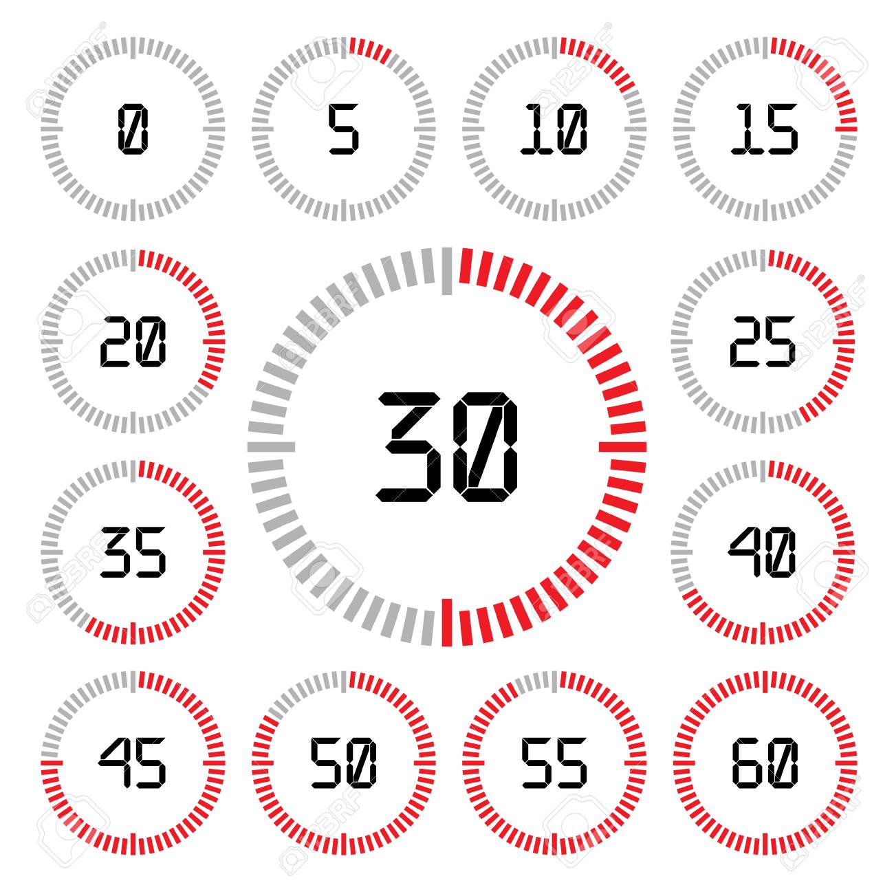 countdown timer with five minutes interval in modern style set set timer five minutes