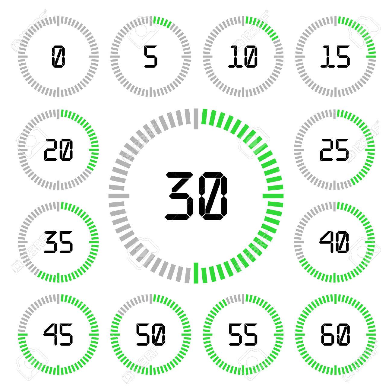 countdown timer with five minutes interval in modern style set set timer five minutes