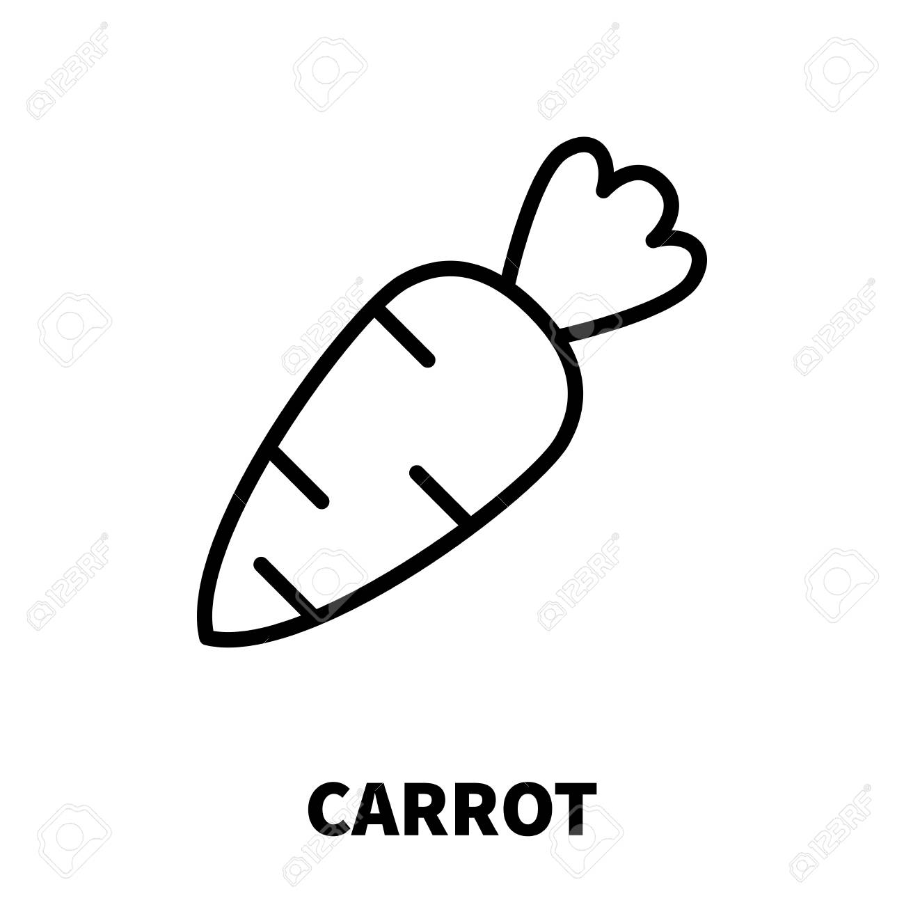 にんじんアイコンまたは近代的なライン スタイルのロゴです Web サイトのデザインおよびモバイル アプリケーションの高品質黒のアウトライン ピクトグラム 白の背景にベクトル イラスト のイラスト素材 ベクタ Image 69424341