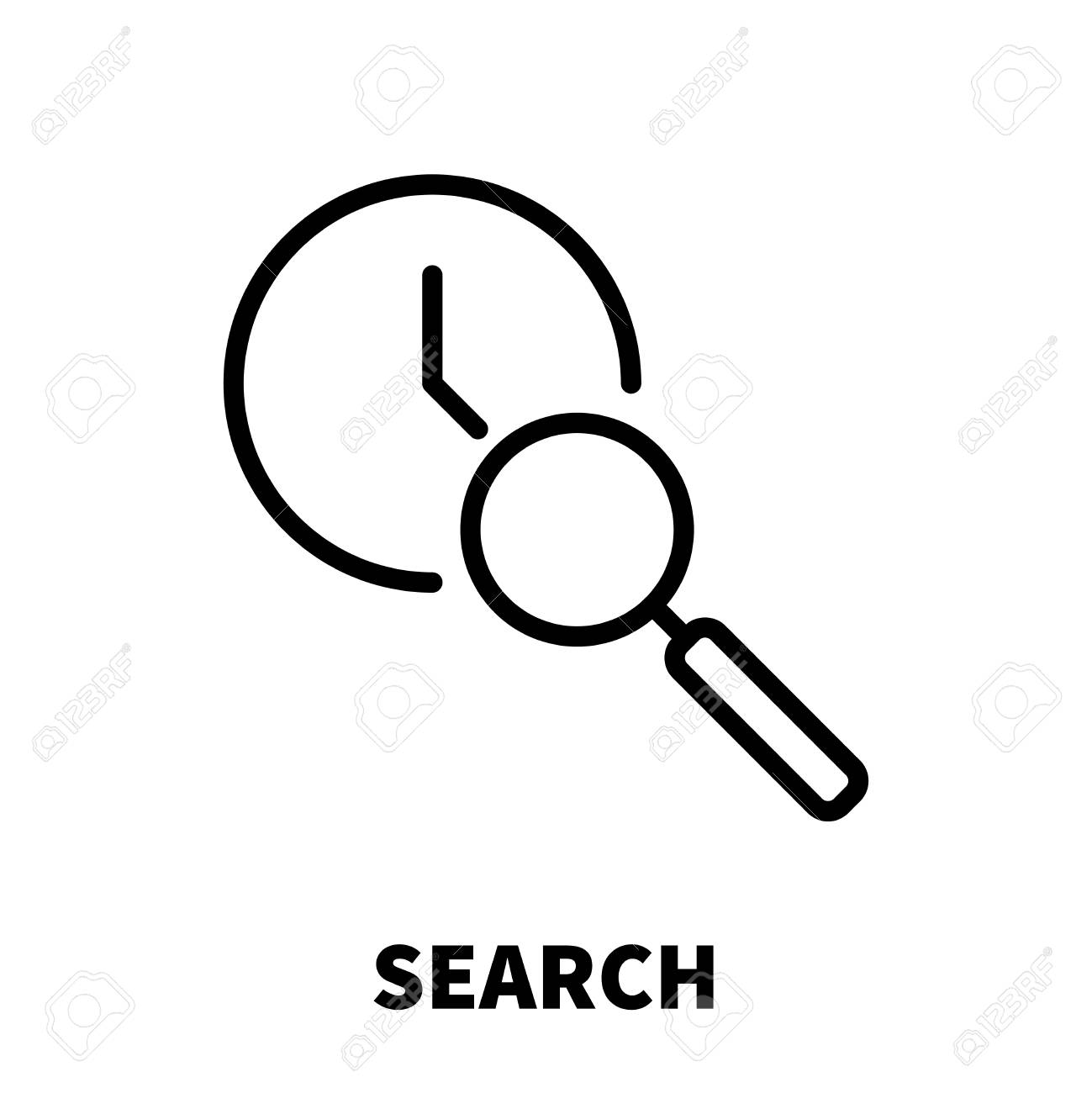 Search Icon Or Logo In Modern Line Style. High Quality Black Outline  Pictogram For Web Site Design And Mobile Apps. Vector Illustration On A  White Background. Royalty Free SVG, Cliparts, Vectors, and, image size:1299x1300