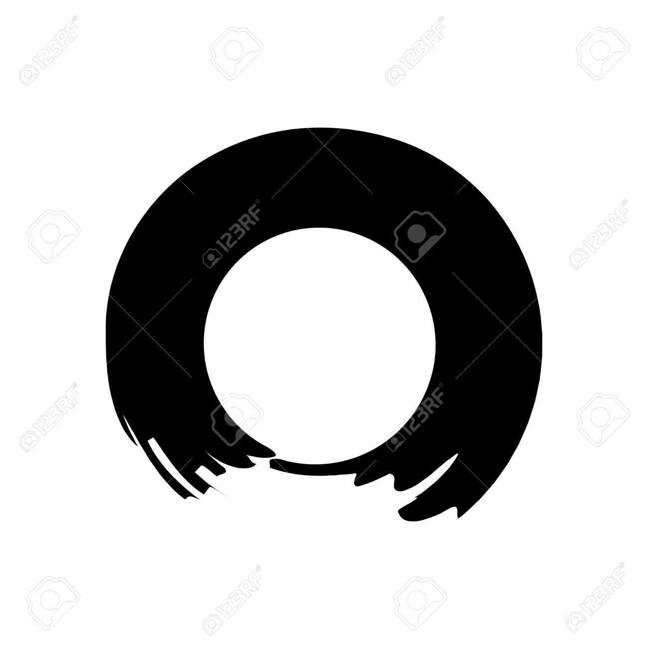 vector grunge logo design template circle shape cycle creative