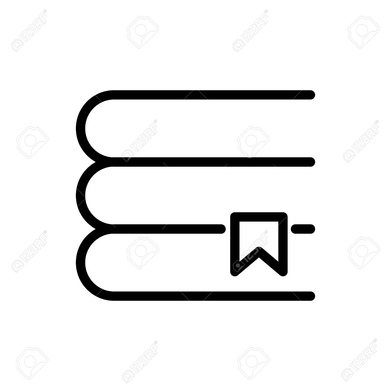 細い線の本のアイコン ベクター グラフィックは 白い背景で隔離 本の簡単なアウトラインのピクトグラム のイラスト素材 ベクタ Image 1742