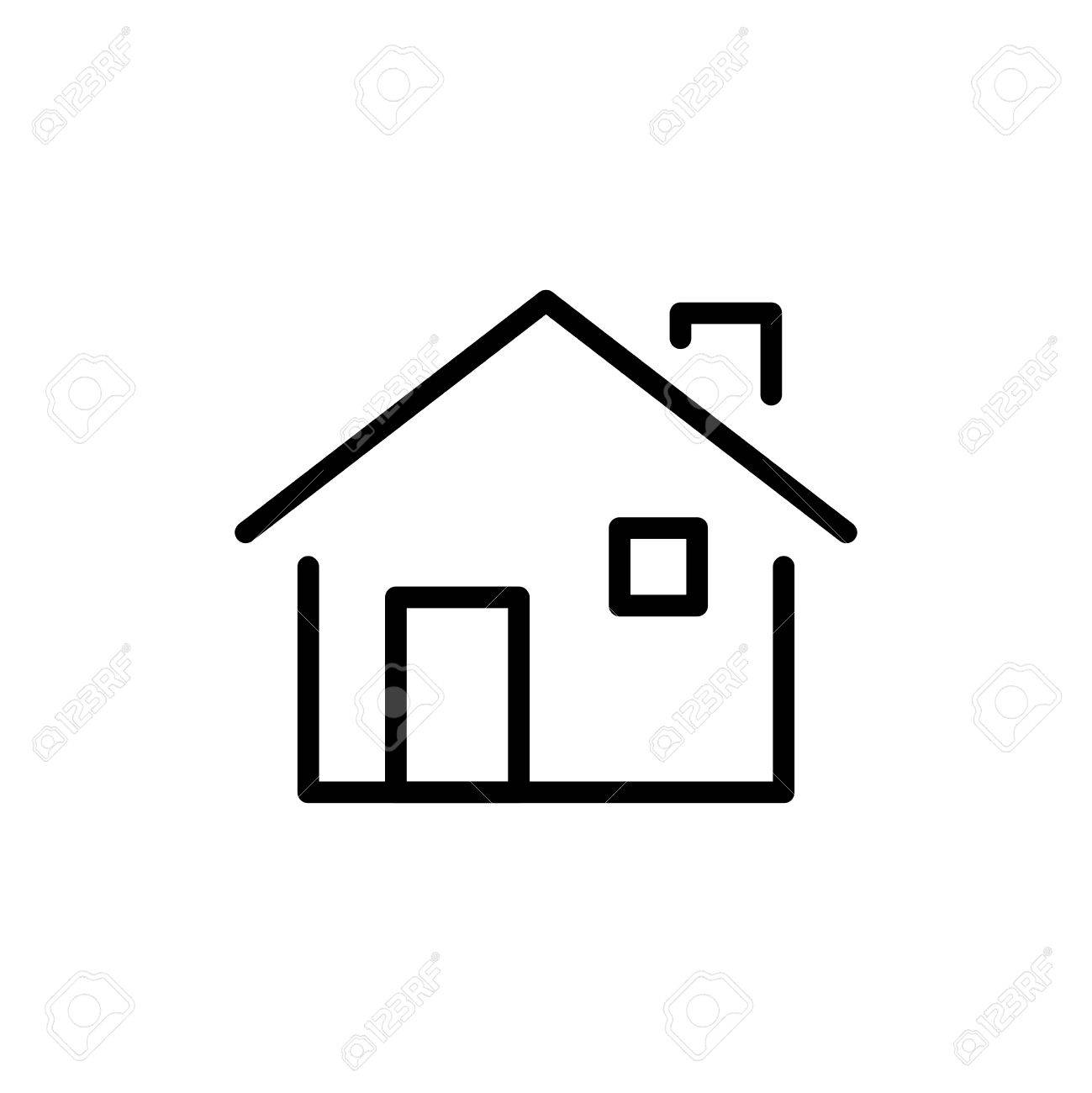 Cone De Casa Premium Ou Logotipo Em Linha Sinal E Simbolo De Alta Qualidade Em Um Fundo Branco Pictograma De Desenho Vetorial Para Infografia Web Design E Desenvolvimento De Aplicativos Ilustraciones Vectoriales