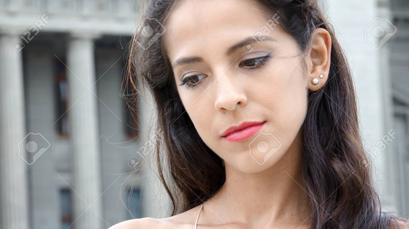 悲しい顔した若年女性 の写真素材 画像素材 Image