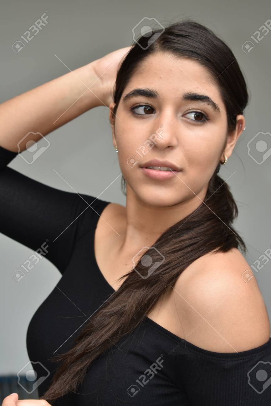 Posing Youthful Colombian Girl Stock Photo, Picture and Royalty Free Image.  Image 91827999.
