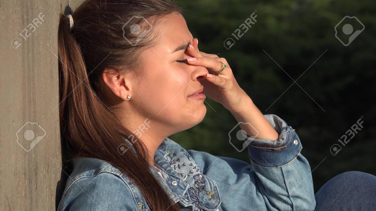 Teen Girl Crying Stock Photo Picture And Royalty Free Image