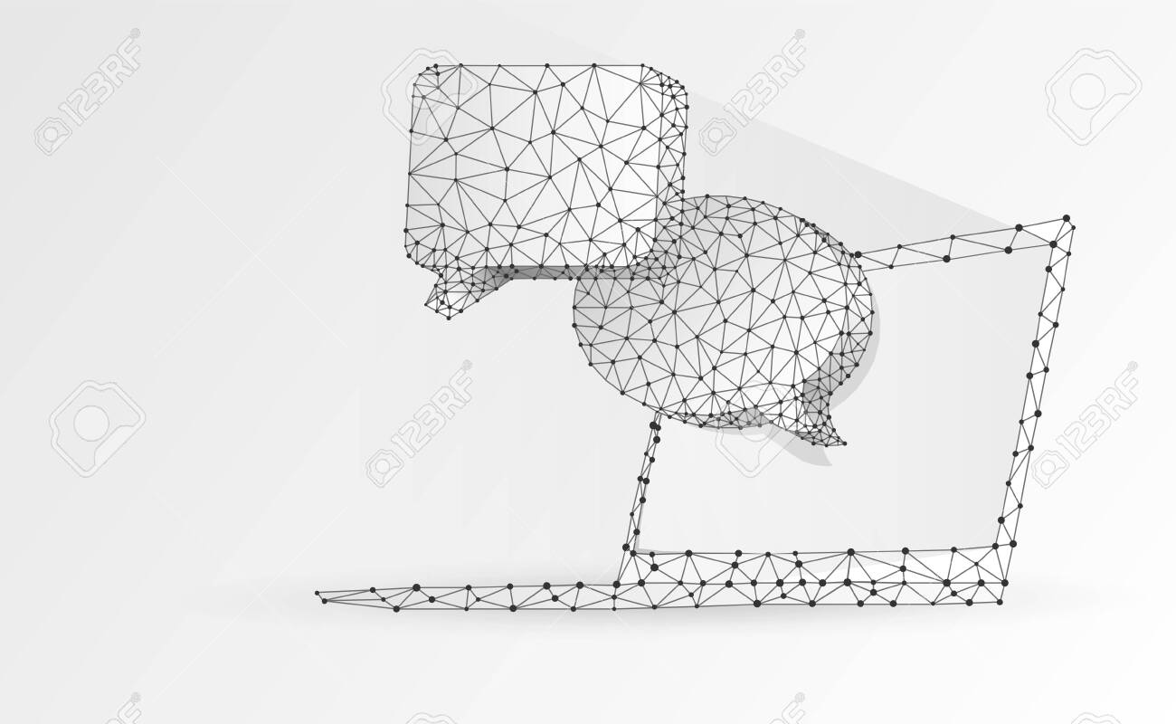 Chat Clouds On Notebook Screen Device Communication Dialog Royalty Free Cliparts Vectors And Stock Illustration Image