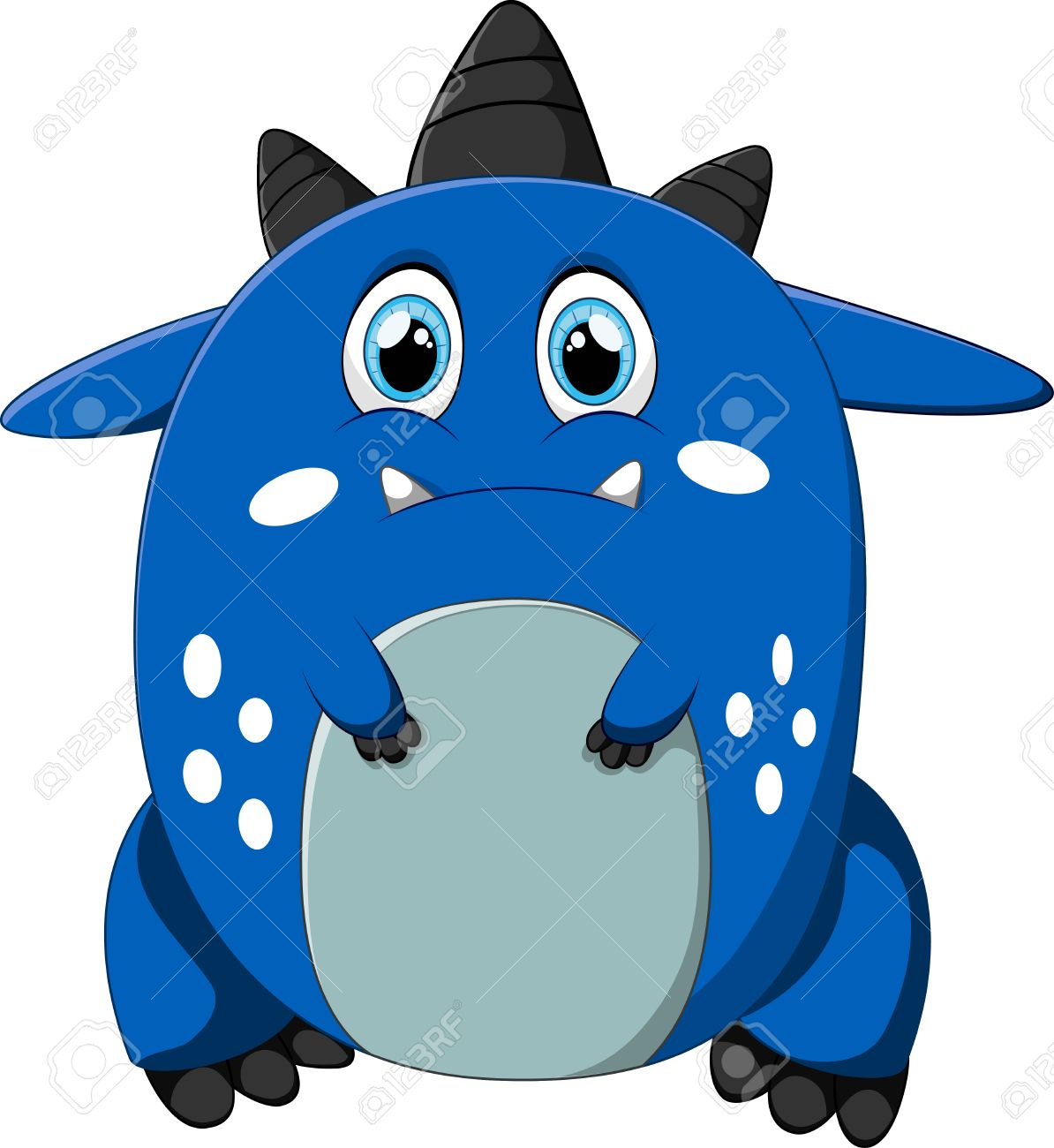 Triste Dessin Anime Monstre Clip Art Libres De Droits Vecteurs Et Illustration Image 4339