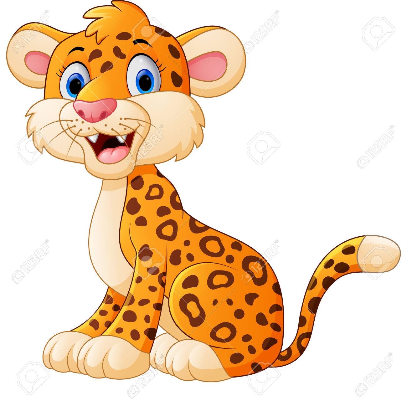 Mignon Dessin Anime Guepard Banque D Images Et Photos Libres De Droits Image
