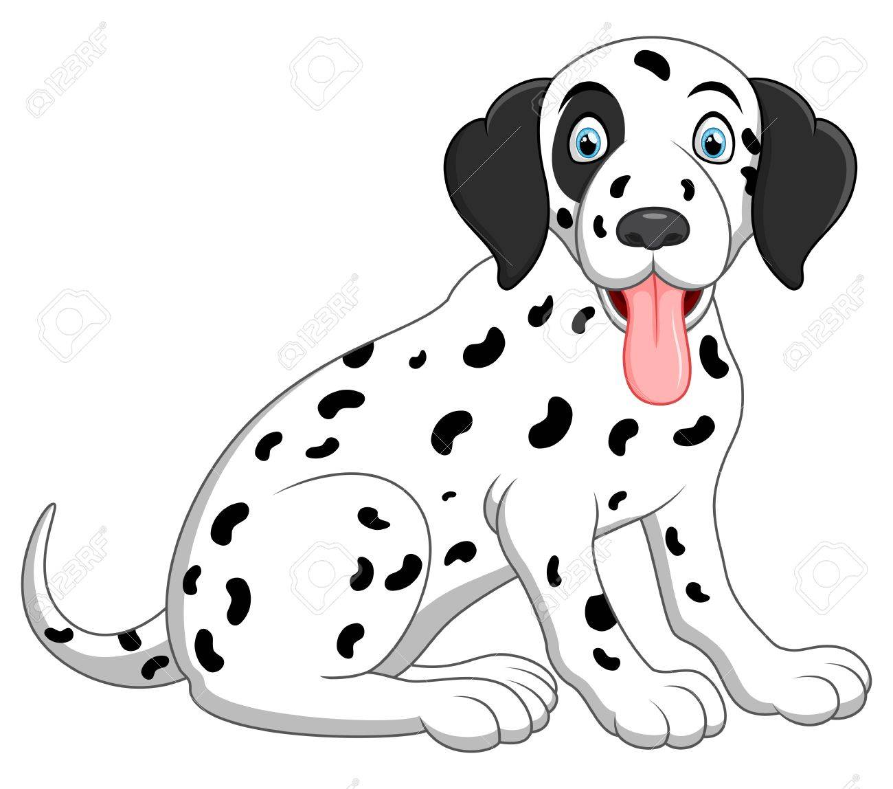 Cute And Adorable Dalmatian Dog Sitting On Floor Royalty Free SVG,  Cliparts, Vectors, And Stock Illustration. Image 52007436.