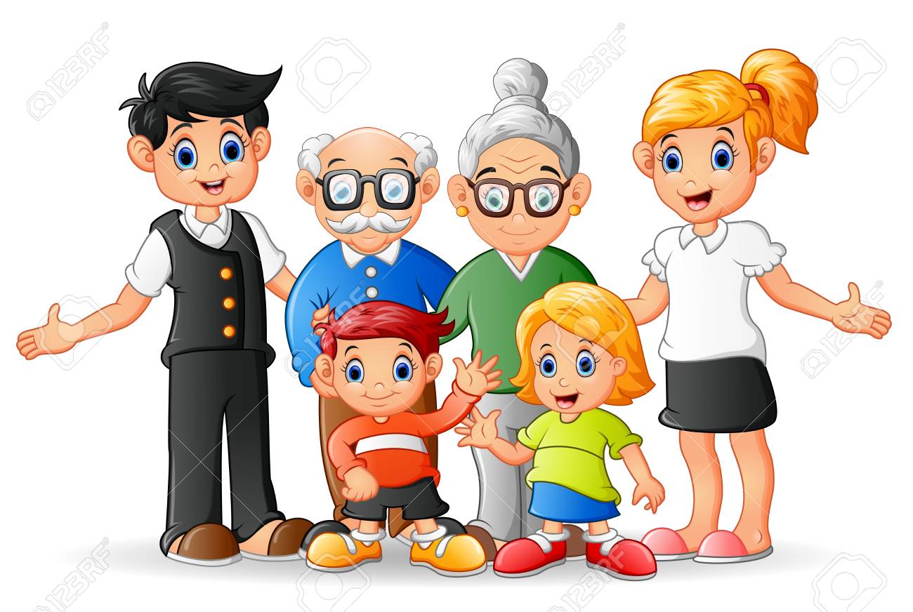 Happy Cartoon Family Royalty Free SVG, Cliparts, Vectors, and Stock  Illustration. Image 57017551., image size:1300x872