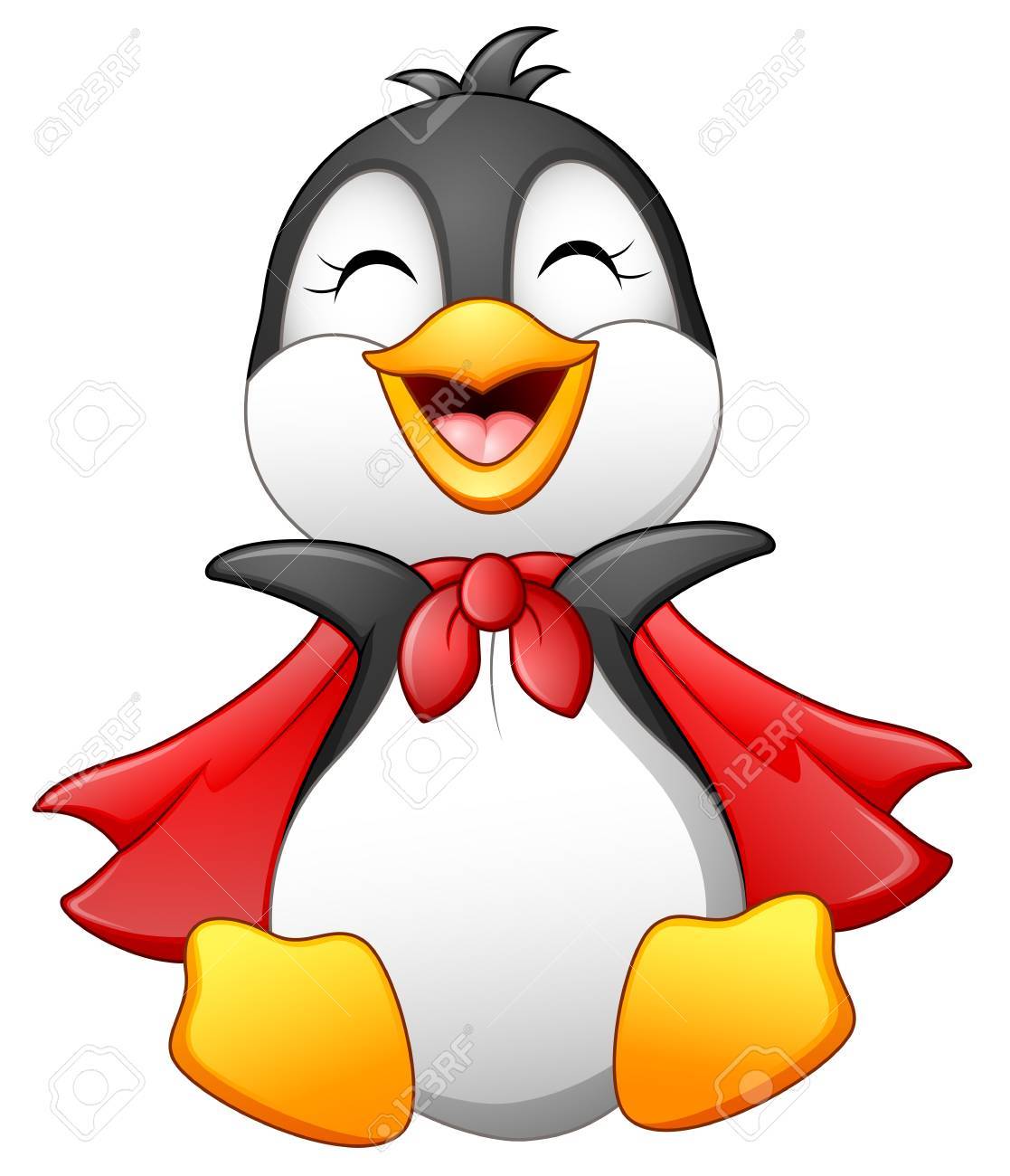 Cartoon Happy Penguin Isolated On White Background Royalty Free SVG,  Cliparts, Vectors, and Stock Illustration. Image 58175588., image size:1117x1300