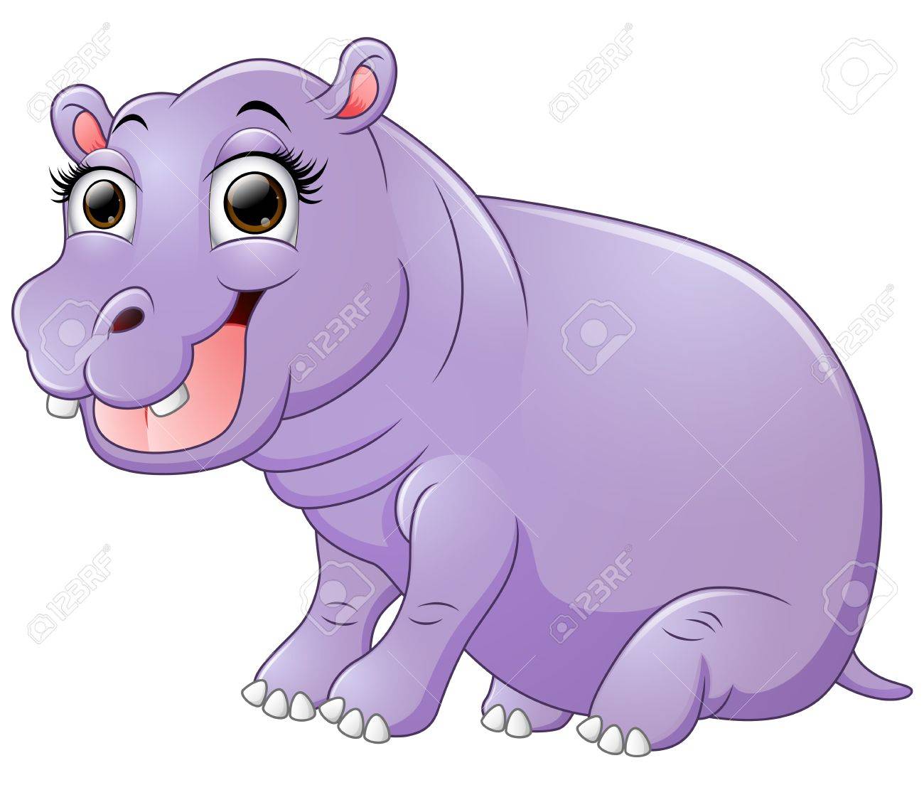 happy hippo