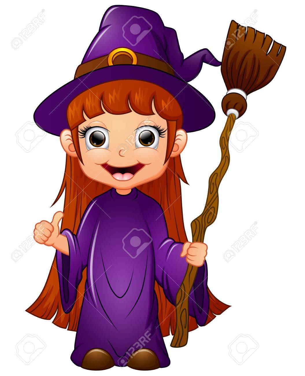 Little Witch Cartoon Holding Broom Royalty Free SVG, Cliparts, Vectors, and  Stock Illustration. Image 61885685., image size:1055x1300