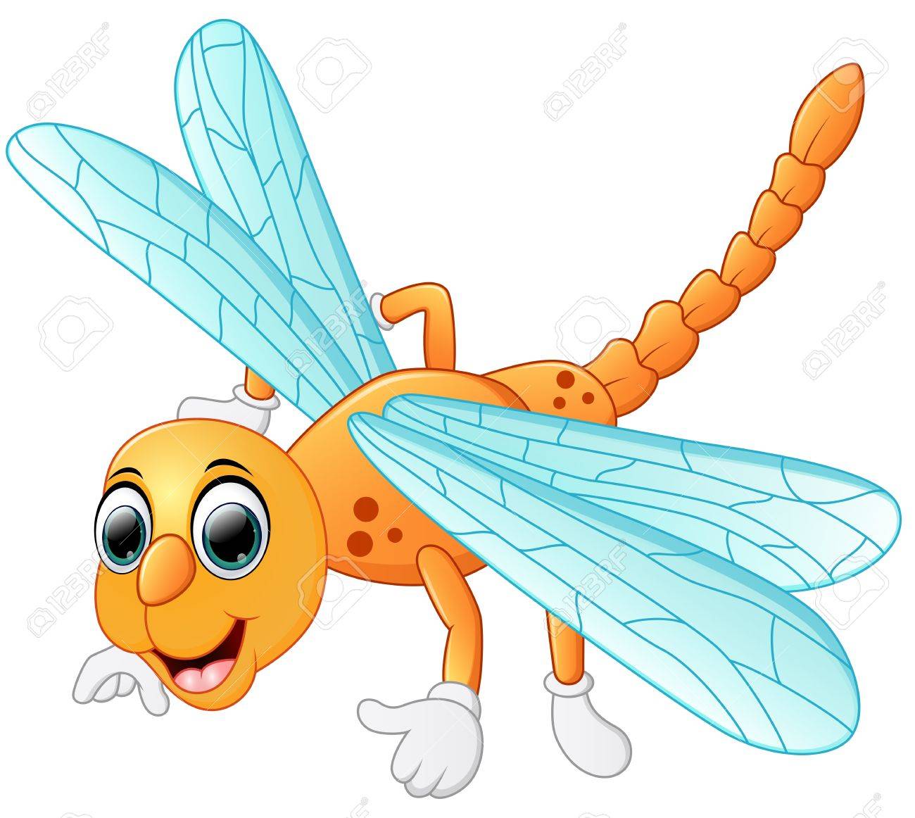 Vector Illustration Of Cute Dragonfly Cartoon Royalty Free Cliparts Vectors And Stock Illustration Image