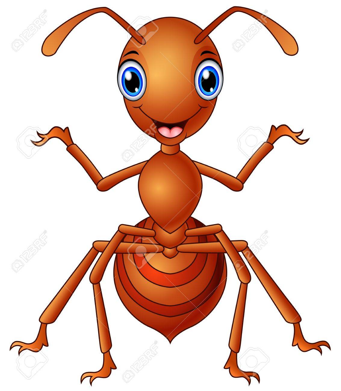 立って幸せアリ漫画のベクトル イラストのイラスト素材 ベクタ Image