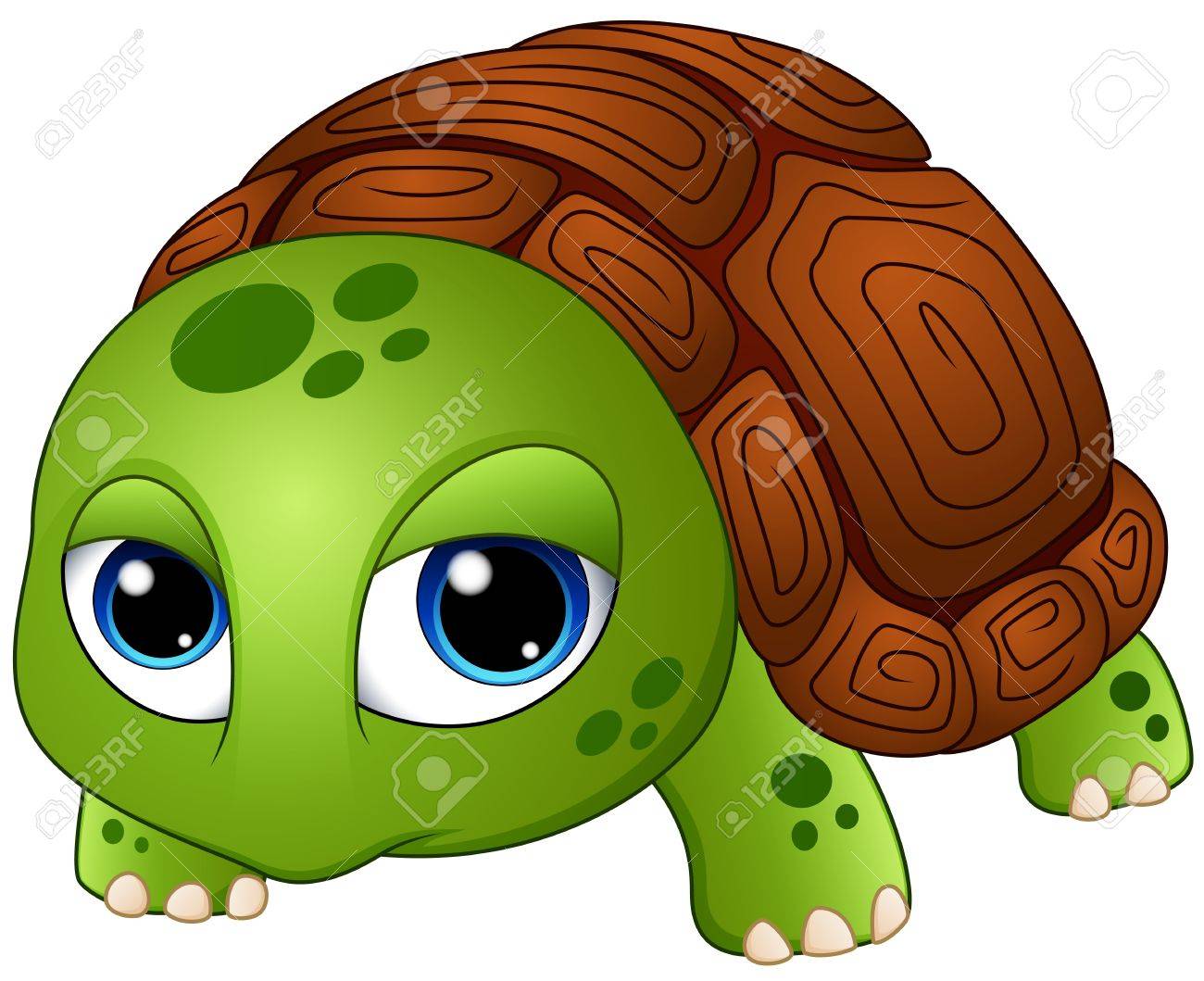 Cute Baby Turtle Cartoon Royalty Free Cliparts Vectors And Stock Illustration Image