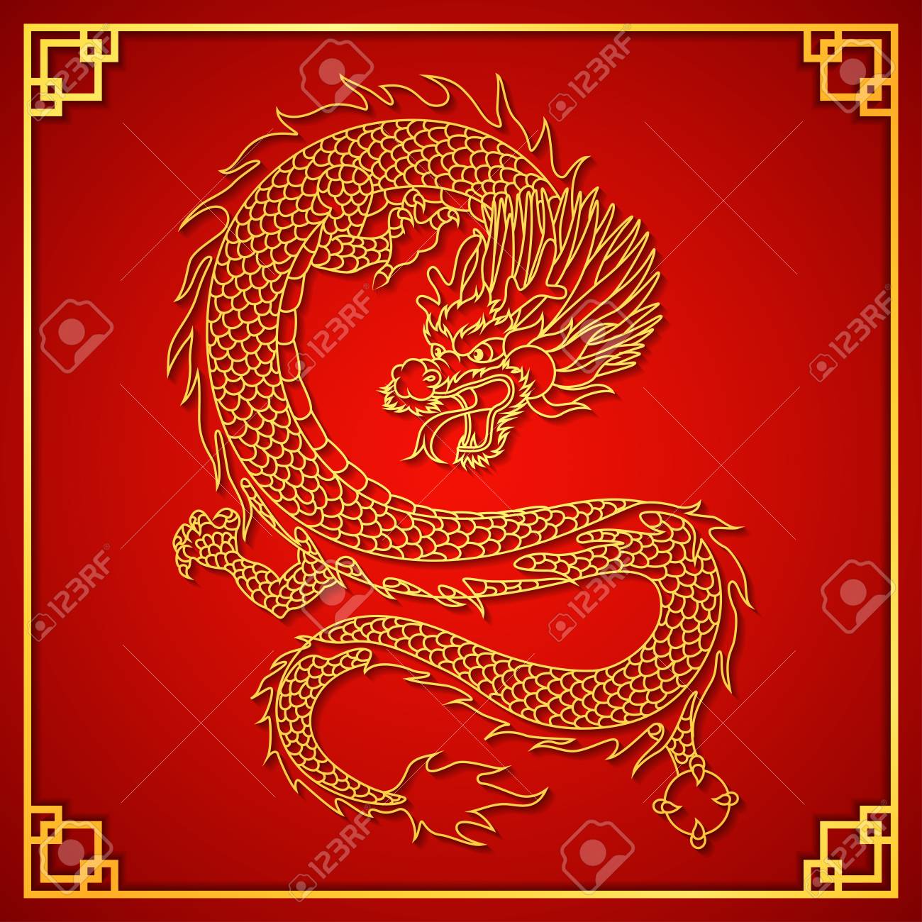 happy chinese new year card with gold dragon royalty free cliparts happy chinese new year card