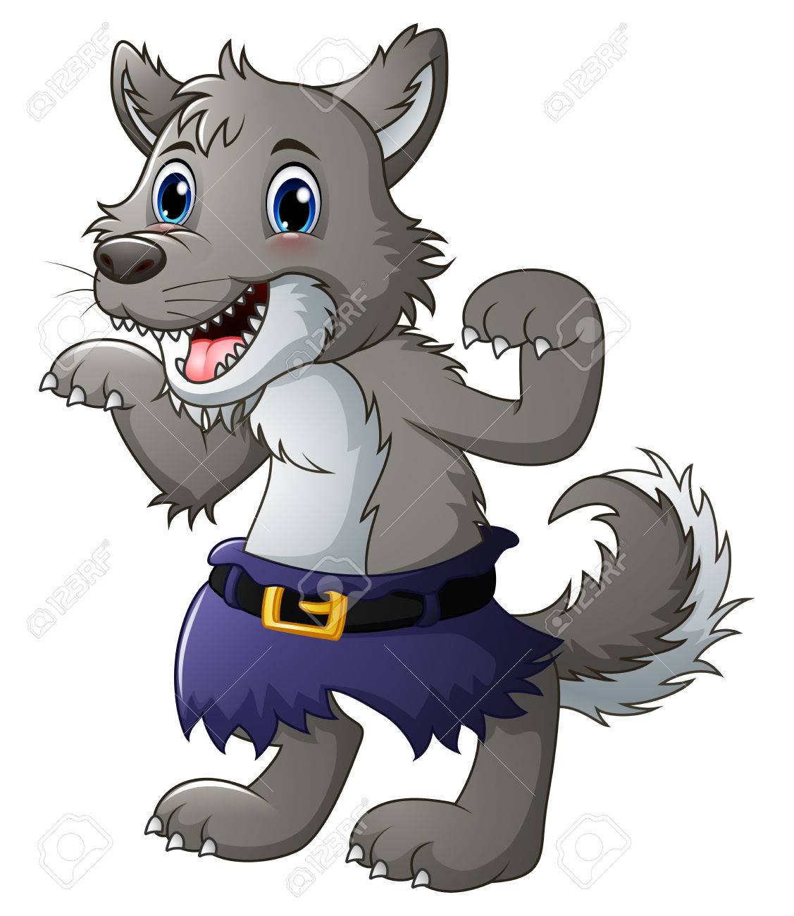 Loup Drole De Dessin Anime Banque D Images Et Photos Libres De Droits Image