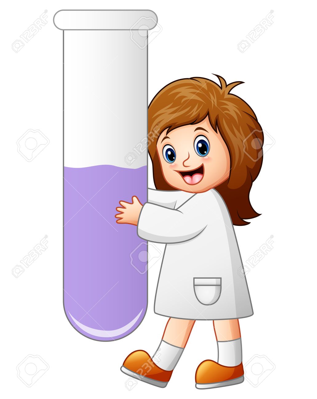 Stock Photo Young Scientist Cartoon Holding A Test Tube Stock Photo Young Scientist Cartoon Holding A Test Tube