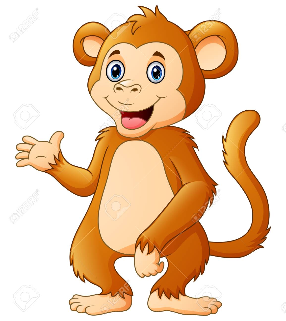 かわいいチンパンジー漫画のベクトル イラスト のイラスト素材 ベクタ Image