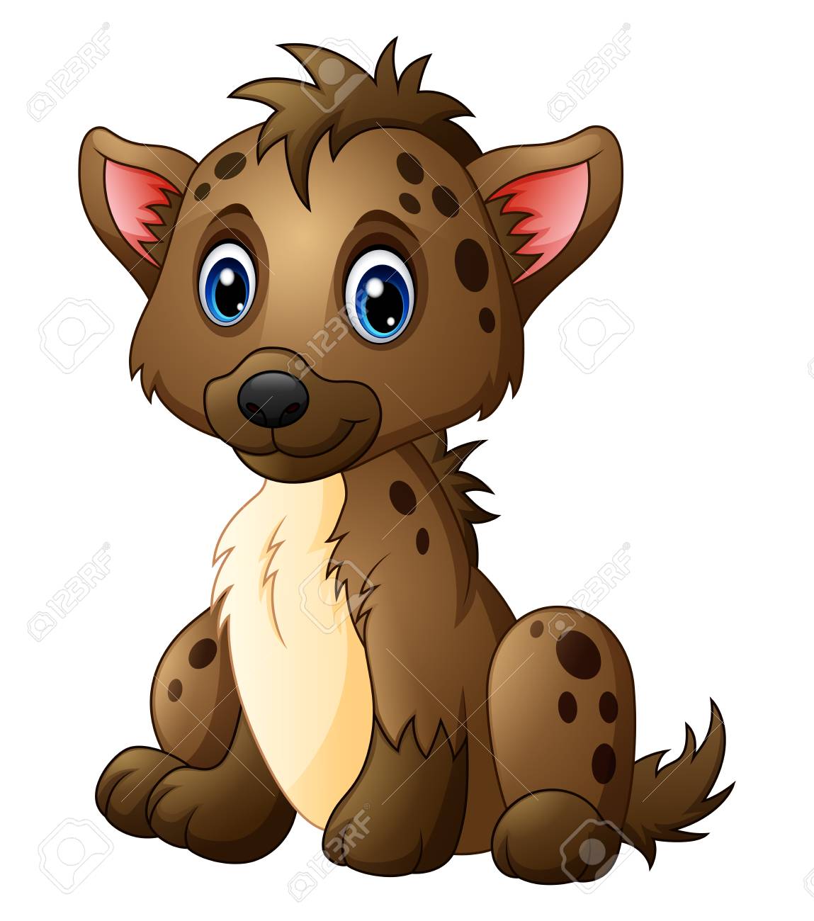 座っているかわいい赤ちゃんハイエナ の写真素材 画像素材 Image