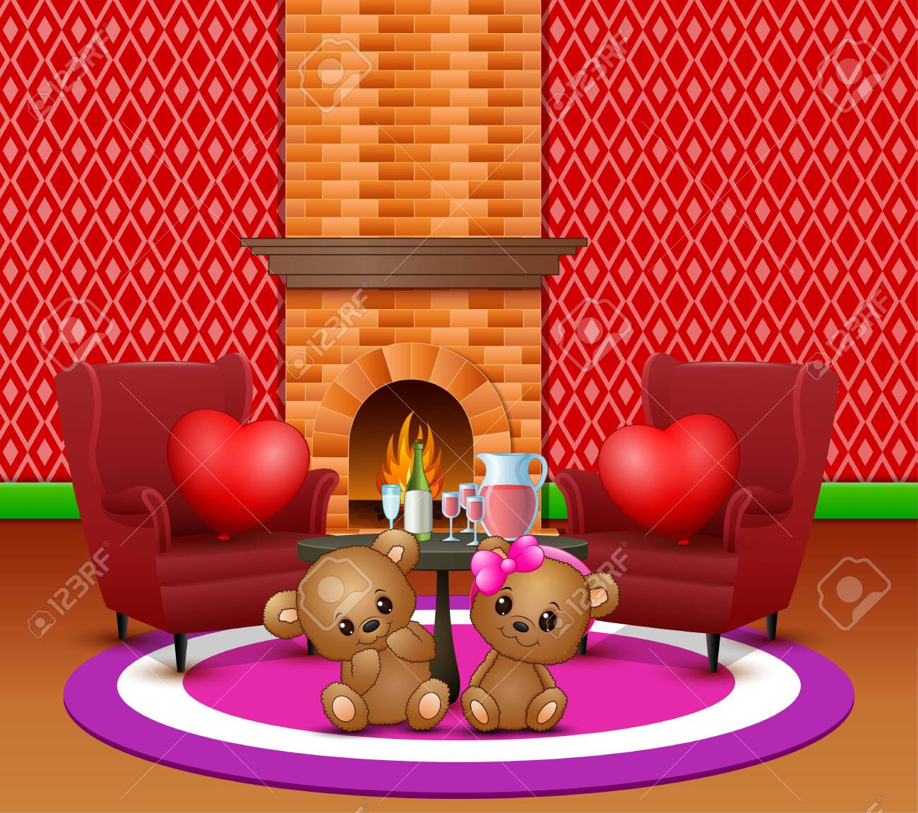 cute couple teddy bear