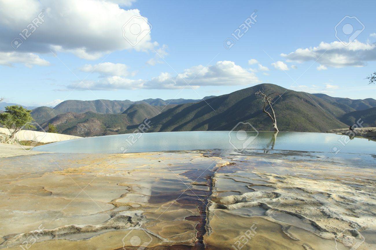 イエルベ エル アグア オアハカ州 メキシコでのユニークで美しい風景 の写真素材 画像素材 Image